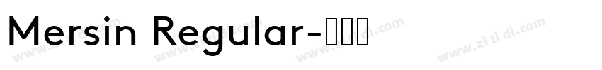 Mersin Regular字体转换